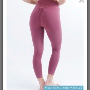 Zyia Active Poppy Scrunchy What 7/8 Leggings S